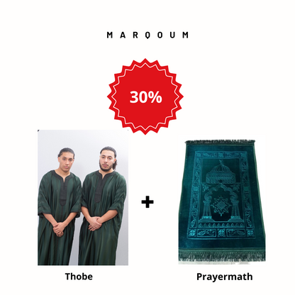 Premium Green Thobe + Green Prayermath